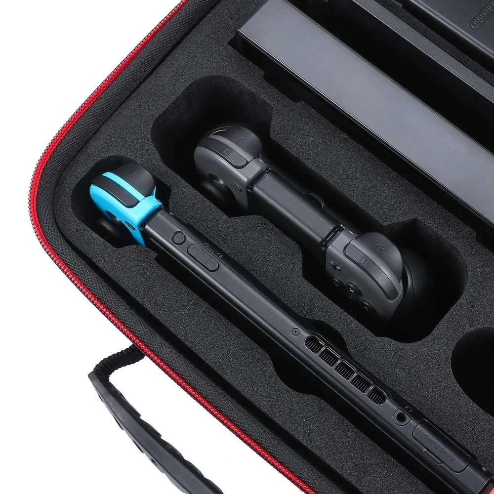 Hard Shell Carrying Case for Nintendo Switch Foam  Travel Storage Case Black